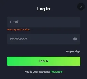 Inlogscherm van LuckyWave Casino