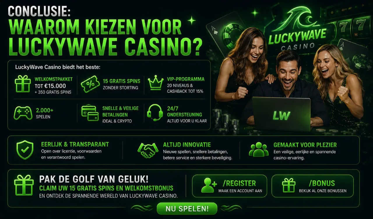 Spelers genieten van LuckyWave casino-ervaring